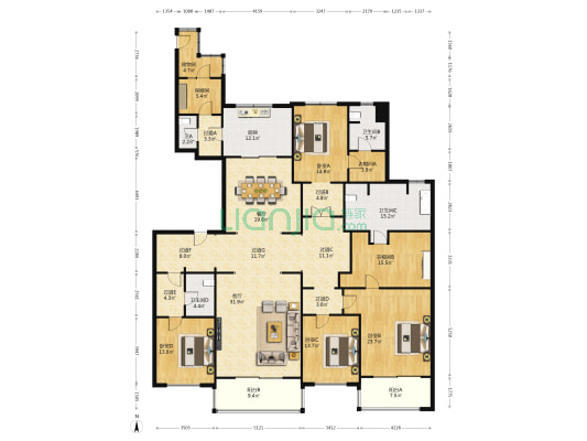赛高悦府 4室2厅4卫 302平方