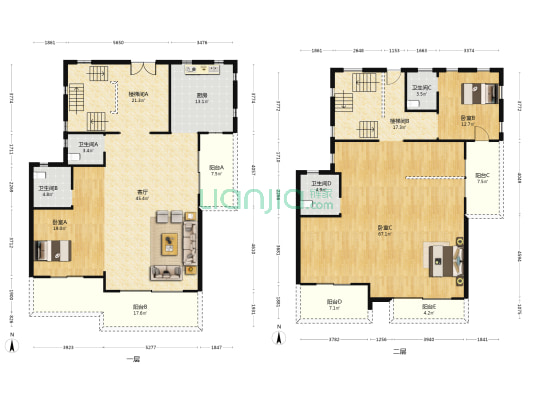 通策状元府 3室1厅4卫 230平方