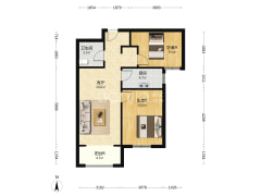 牛津花园   南向两居室    精装修   随时看房-涿州鹏渤印象城牛津花园户型图