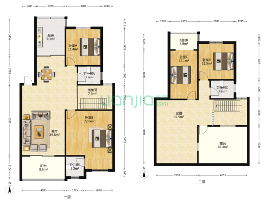 恒达·相府三号院 4室1厅3卫 188平方