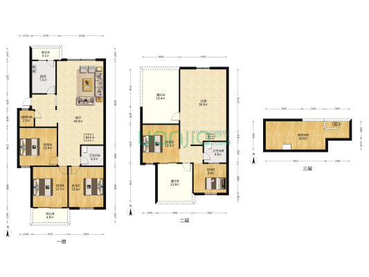 天嘉小区 5室1厅2卫 197平方