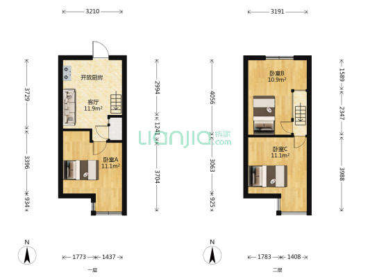 环东商务楼 3室1厅1卫 35平方