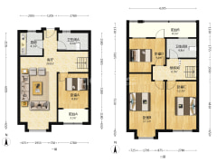 此房户型是复式，采光好，户型好，视野好。-涿州鹏渤印象城牛津花园户型图