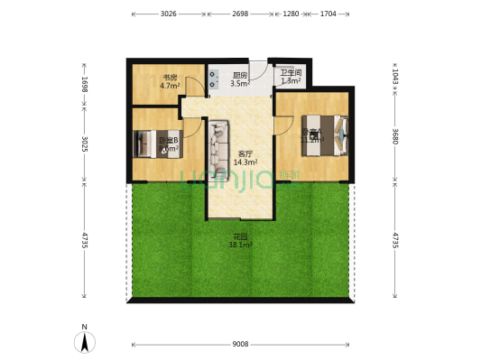 游泳巷16号 3室1厅1卫 52平方