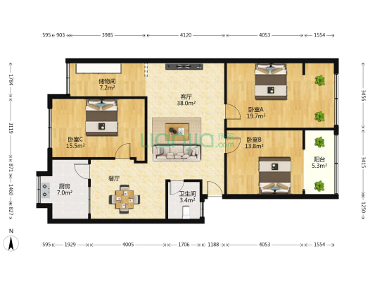 三汽运家属院 3室1厅1卫 138平方