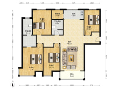 出售金品时代   南北通透四居双卫  毛坯随意装修-涿州金品时代户型图