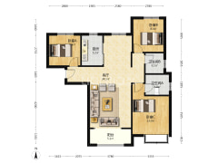 华阳路天伦湾嘉园，小区环境优美，集中供暖三居室。-涿州天伦湾嘉园户型图