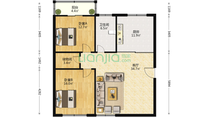 黄河西路703号二手房实景图
