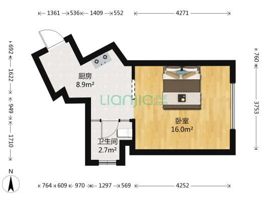 君悦豪庭（昆山） 1室0厅1卫 50平方