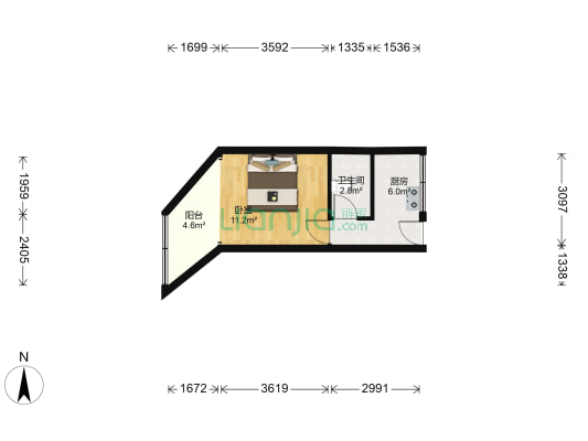 东平巷小区 1室0厅1卫 30平方