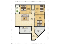 房子是正规三室户型方正业主诚心出售-重庆革新社区户型图