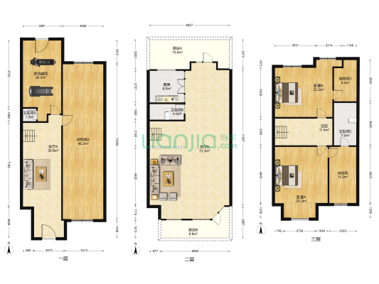 泡崖七区 3室2厅3卫 330平方
