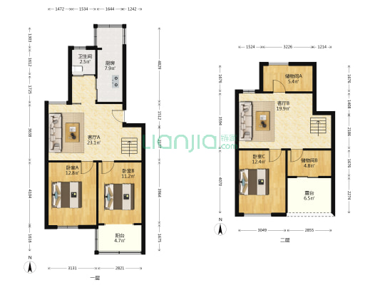 贵都西苑 3室2厅1卫 77平方