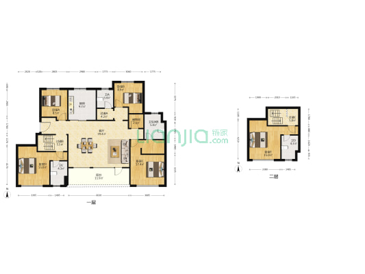吴越熙华雅苑 5室1厅4卫 176平方