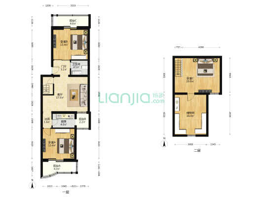 铁路小区 3室1厅1卫 109平方