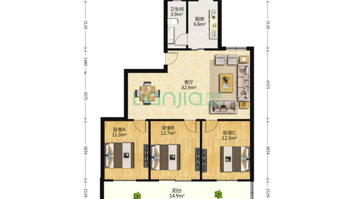 北京东路化工研究所宿舍二手房实景图