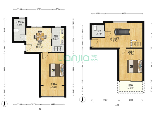 滨兴西苑 3室1厅2卫 48平方