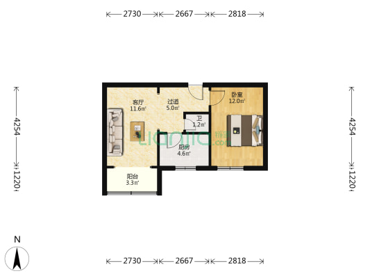 木塔巷小区 1室1厅1卫 48平方