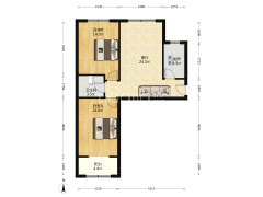 水岸花城 南北通透两居 中间楼层-涿州水岸花城户型图