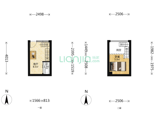 炒豆胡同 1室1厅1卫 13平方