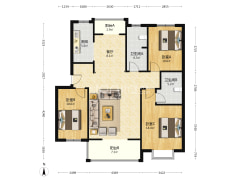 此房是开发区 步梯房 集中供暖 户型好 税费低-涿州军欣家园户型图