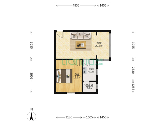 相宝新村 1室1厅1卫 50平方