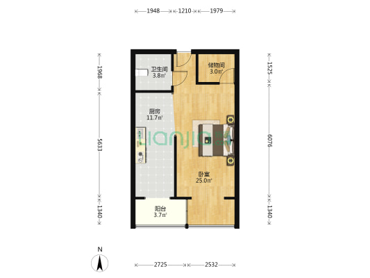 博曼领仕郡 1室0厅1卫 70平方
