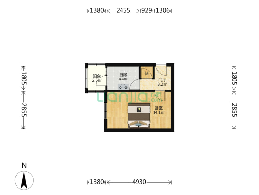 香茗二道街 1室0厅0卫 30平方