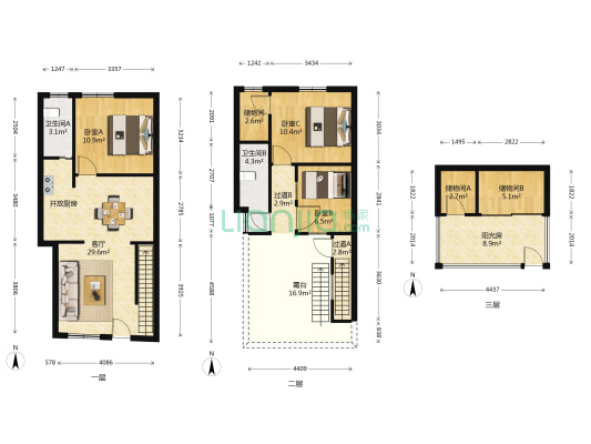 上津桥下塘78号 3室1厅2卫 82平方