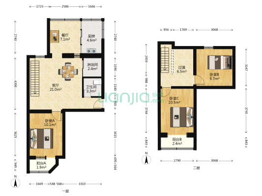 国英园 3室2厅2卫 81平方