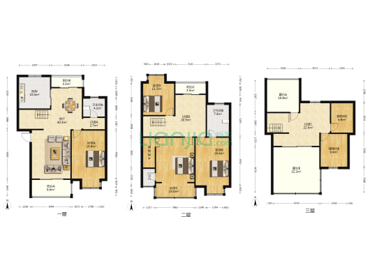 金山苑一区 4室1厅3卫 271平方