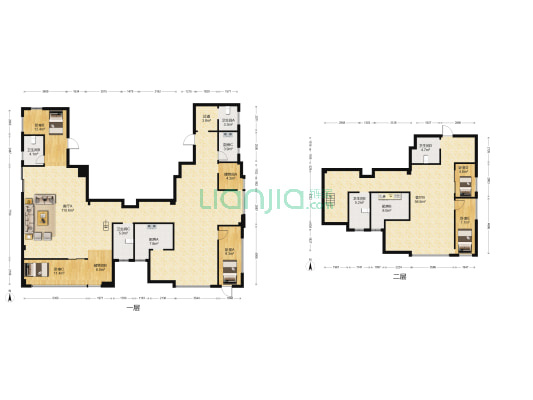 万科广场 5室2厅5卫 334平方