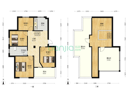银天汤舜华府 4室0厅1卫 80平方