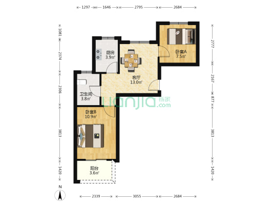 昌运里二区 2室1厅1卫 61平方