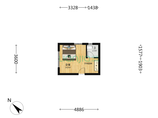 港门村上村路 1室0厅1卫 25平方
