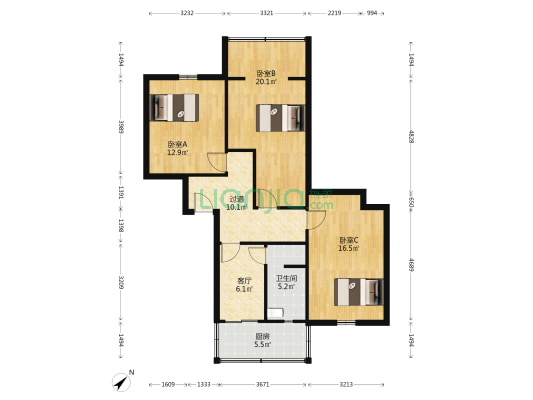金沙路西巷31号 3室1厅1卫 87平方