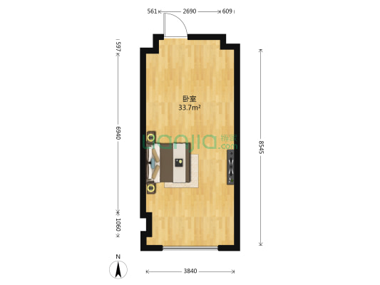 艾溪康桥 1室0厅0卫 45平方