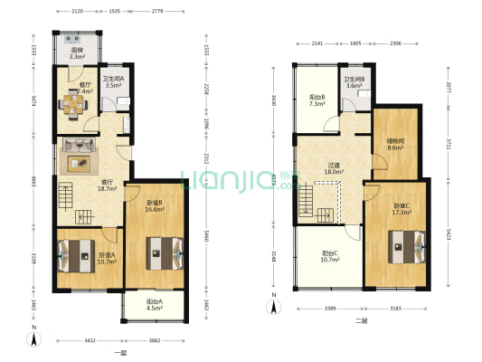 福宁园 3室2厅2卫 138平方