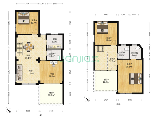保利白云山庄 4室2厅3卫 165平方