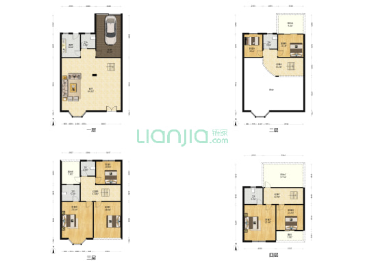 滨江上城 7室1厅5卫 283平方