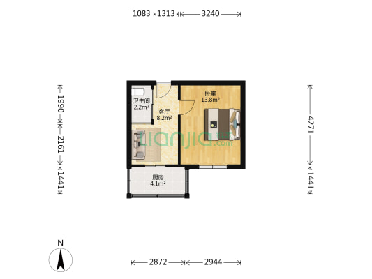通春街 1室1厅1卫 34平方