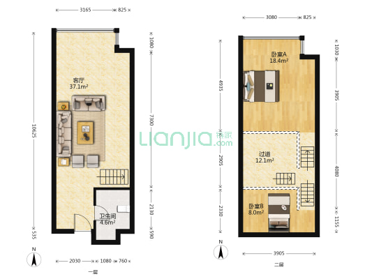 云玺湖滨 2室1厅1卫 62平方