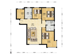 三利中和城一期四居室 带装修满二年无尾款采光充足-涿州三利中和城一期户型图