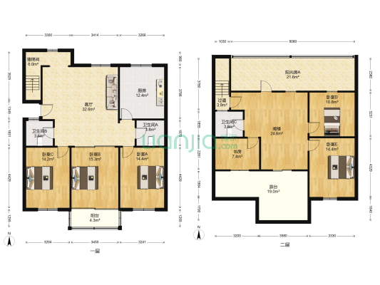 燕家巷18号 6室1厅3卫 119平方
