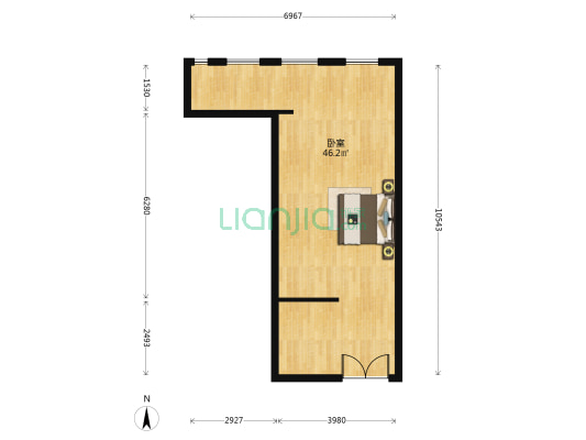 长航蓝晶国际 1室0厅0卫 68平方
