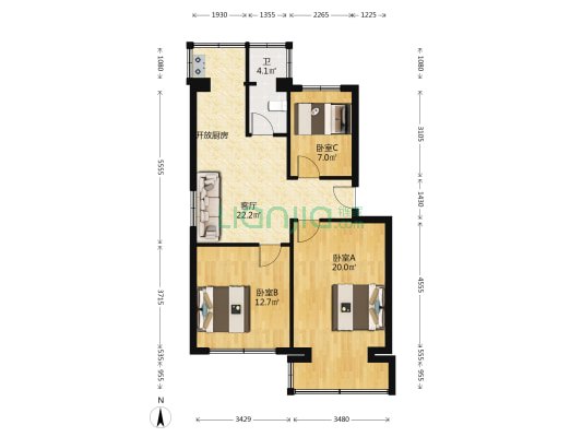 春阳街280号 3室1厅1卫 84平方