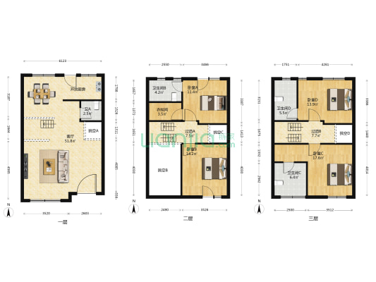 金辉中央云著 4室1厅4卫 276平方