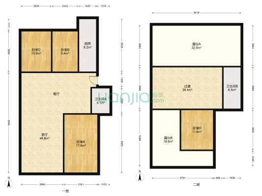 华丰公寓 4室1厅2卫 172平方