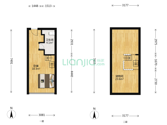 艾溪湖一号 1室0厅1卫 37平方