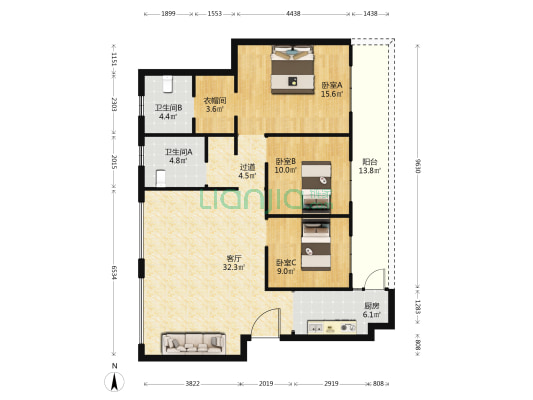 致尚·西宸府 3室1厅2卫 120平方